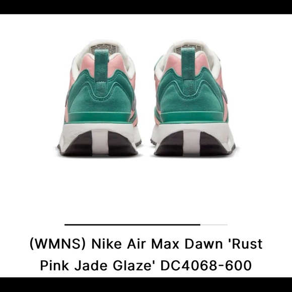Nike Air Max Dawn Rust Pink/Jade Glaze/Summit
White/Iron Grey Size 7.5 Women's - Picture 4 of 6